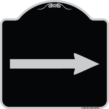 Signmission Right Arrow Symbol Heavy-Gauge Aluminum Architectural Sign, 18" x 18", BS-1818-22975 A-DES-BS-1818-22975